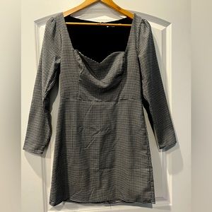 Abercrombie & Fitch houndstooth mini dress
